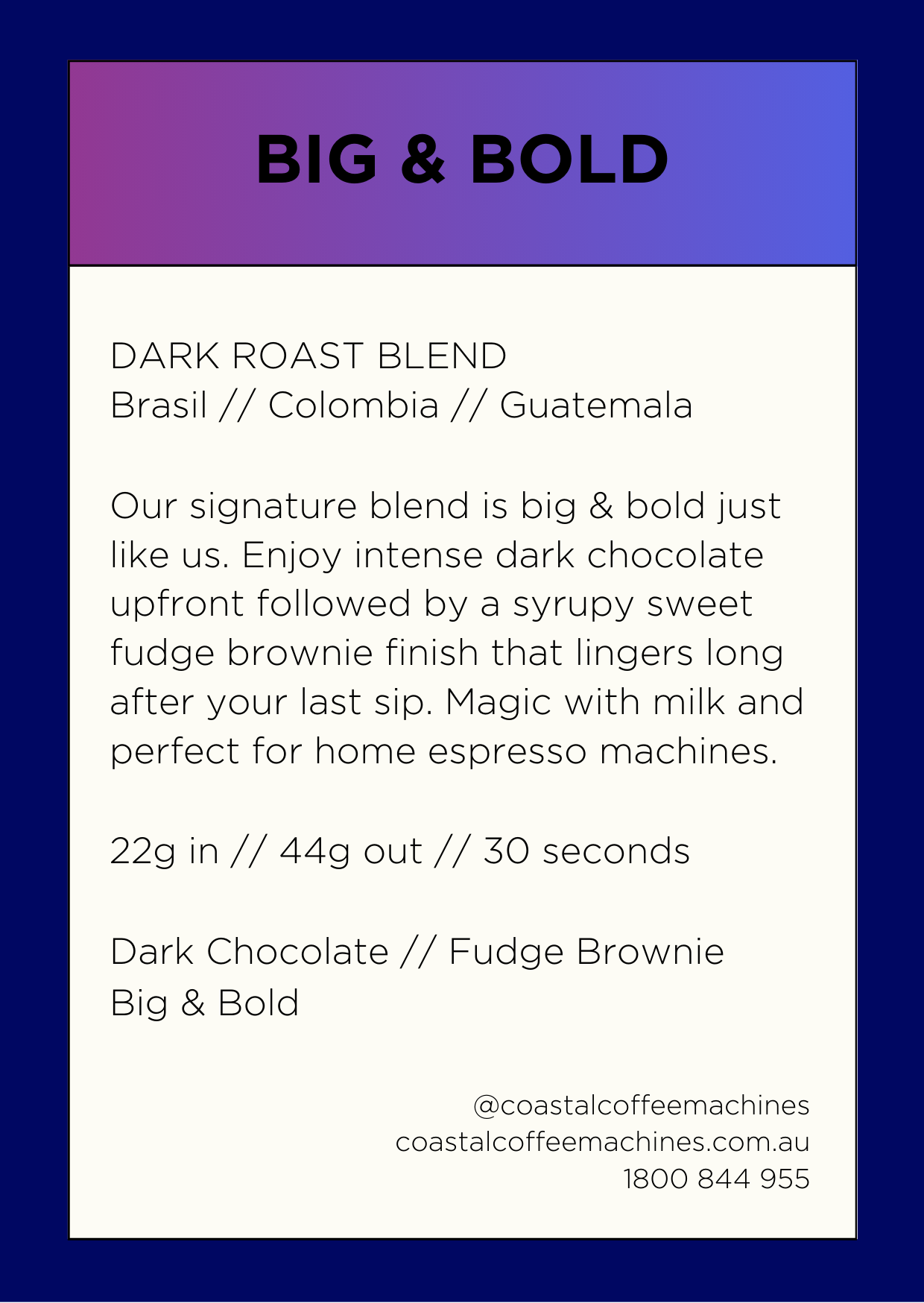 BIG & BOLD Dark Roast Coffee